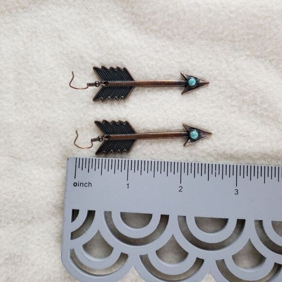 Boho Arrow Bead Earrings - Picture 2 of 2